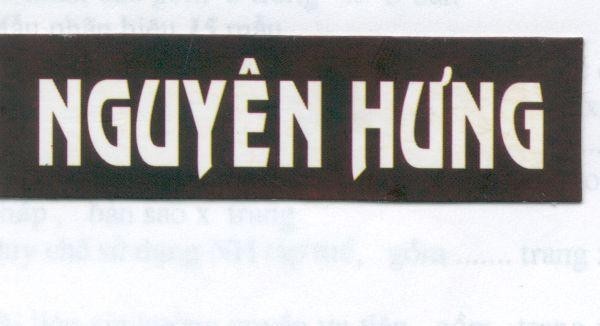 Mẫu nhãn hiệu Nguyên Hưng