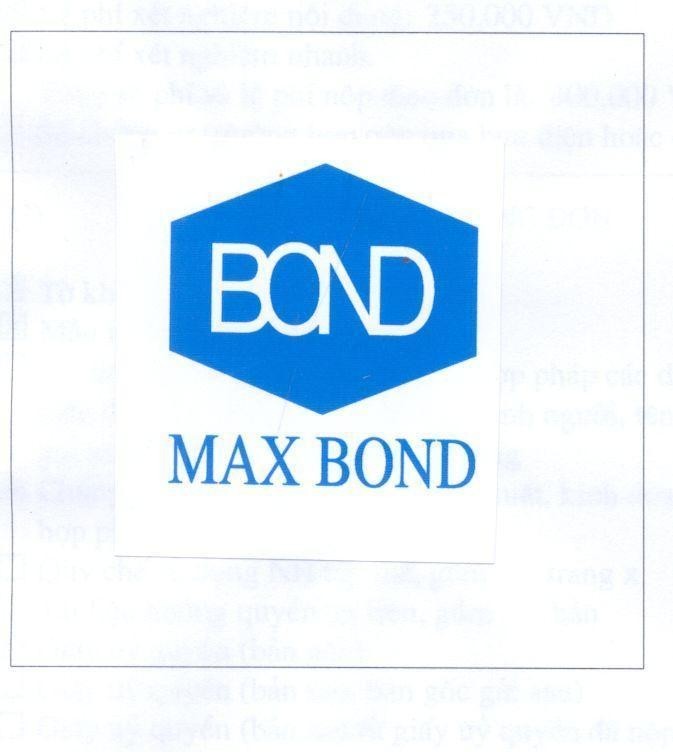 Mẫu nhãn hiệu BOND MAX BOND