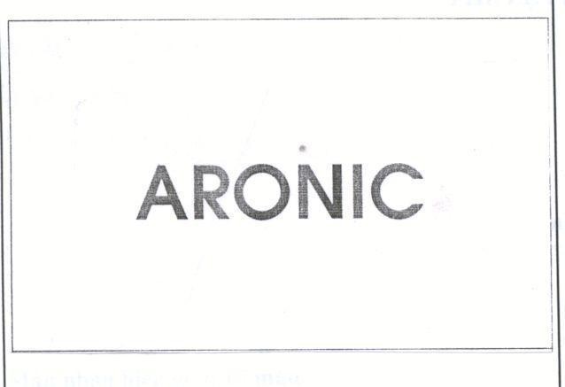 Mẫu nhãn hiệu ARONIC