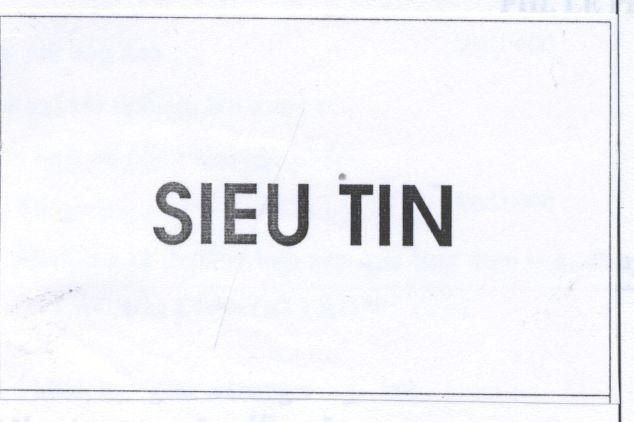 Mẫu nhãn hiệu SIEU TIN