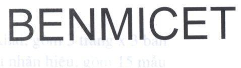 Mẫu nhãn hiệu BENMICET