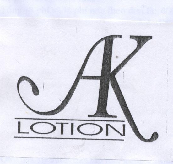 Mẫu nhãn hiệu AK LOTION