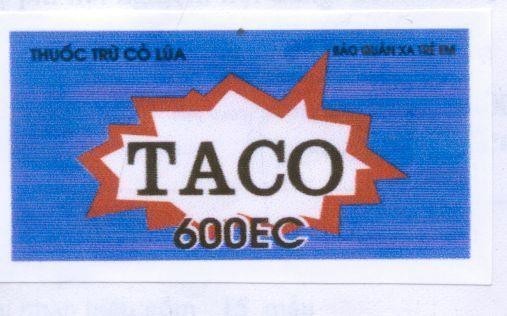 Mẫu nhãn hiệu TACO 600EC Thuốc trừ cỏ lúa