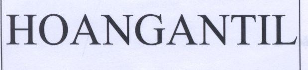Mẫu nhãn hiệu HOANGANTIL