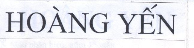 Mẫu nhãn hiệu Hoàng Yến