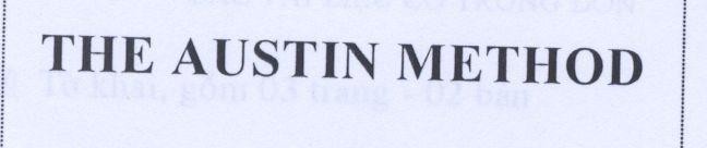 Mẫu nhãn hiệu THE AUSTIN METHOD