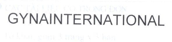 Mẫu nhãn hiệu GYNAINTERNATIONAL
