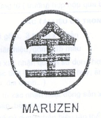 Mẫu nhãn hiệu MARUZEN choẻn toàn