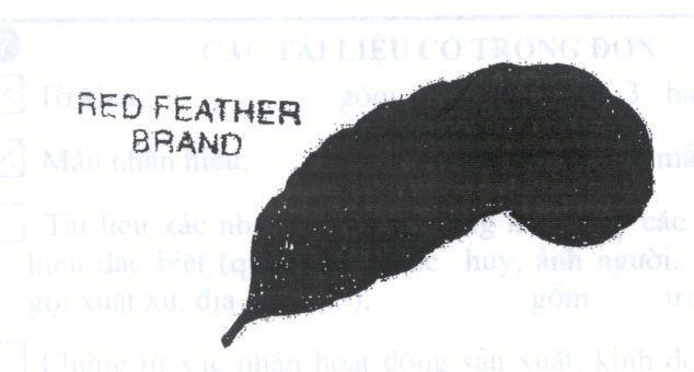 Mẫu nhãn hiệu RED FEATHER BRAND