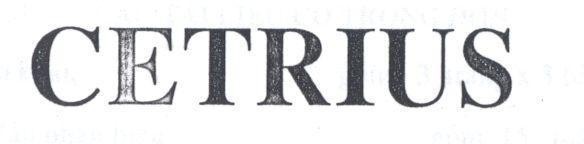 Mẫu nhãn hiệu CETRIUS