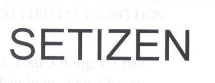 Mẫu nhãn hiệu SETIZEN