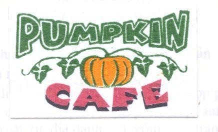 Mẫu nhãn hiệu PUMPKIN CAFE