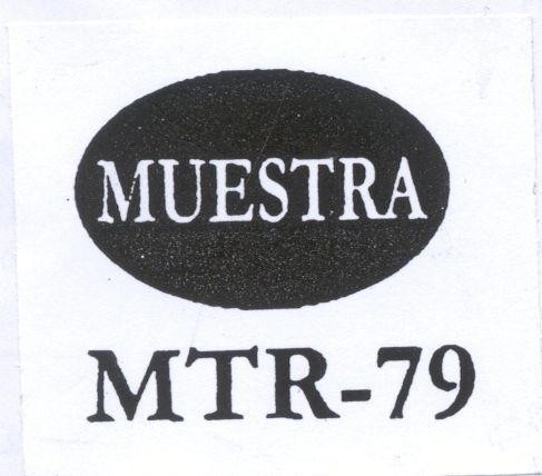 Mẫu nhãn hiệu MUESTRA MTR - 79