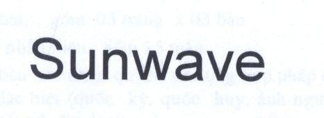 Mẫu nhãn hiệu SUNWAVE