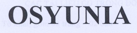 Mẫu nhãn hiệu OSYUNIA