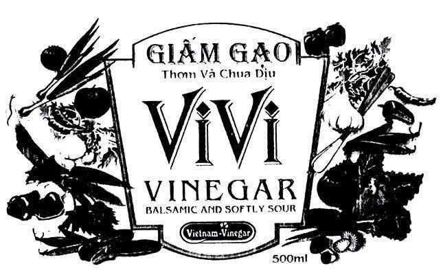 Mẫu nhãn hiệu Giấm Gạo Thơm Và Chua Dịu VIVI VINEGAR VIETNAM