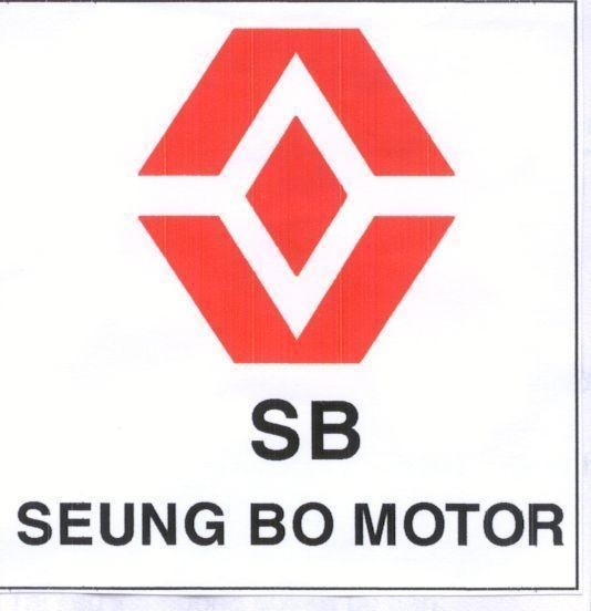 Mẫu nhãn hiệu SB SEUNG BO MOTOR