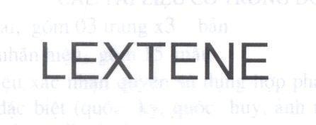 Mẫu nhãn hiệu LEXTENE