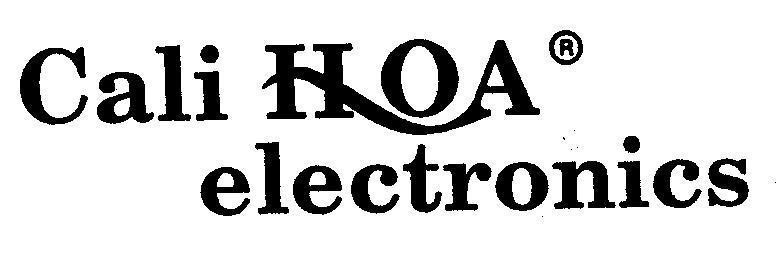 Mẫu nhãn hiệu CALI HOA ELECTRONICS