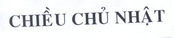 Mẫu nhãn hiệu Chiều Chủ Nhật
