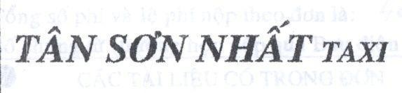 Mẫu nhãn hiệu Tân Sơn NhấtTAXI