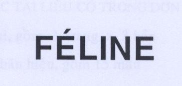 Mẫu nhãn hiệu FéLINE