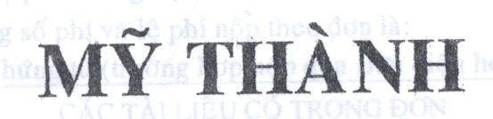Mẫu nhãn hiệu Mỹ Thành