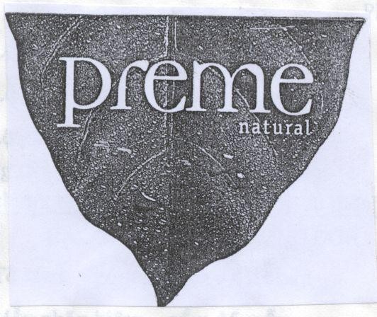 Mẫu nhãn hiệu PREME NATURAL