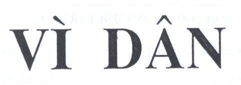 Mẫu nhãn hiệu Vì Dân