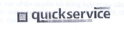 Mẫu nhãn hiệu GM QUICKSERVICE