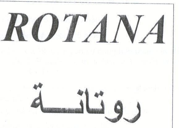 Mẫu nhãn hiệu ROTANA