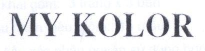 Mẫu nhãn hiệu MY KOLOR