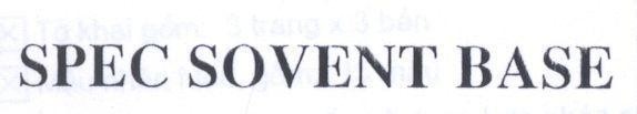 Mẫu nhãn hiệu SPEC SOVENT BASE