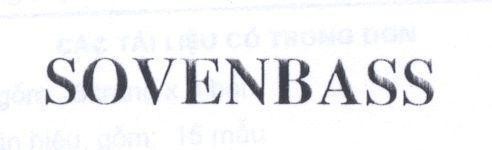 Mẫu nhãn hiệu SOVENBASS