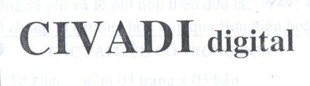 Mẫu nhãn hiệu CIVADI DIGITAL