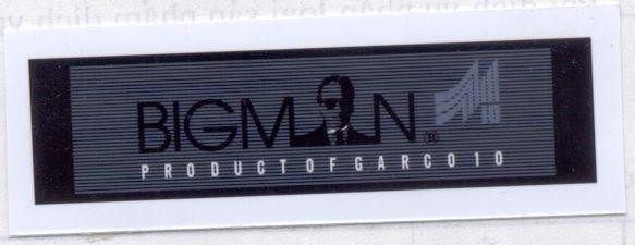 Mẫu nhãn hiệu BIGMAN PRODUCT OF GARCO M10