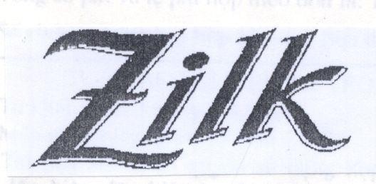 Mẫu nhãn hiệu ZILK