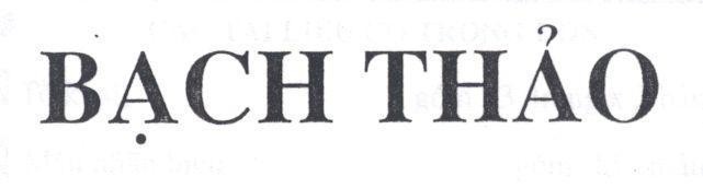Mẫu nhãn hiệu BạCH THảO