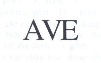 Mẫu nhãn hiệu AVE