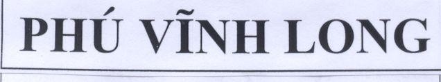 Mẫu nhãn hiệu PHú VĩNH LONG