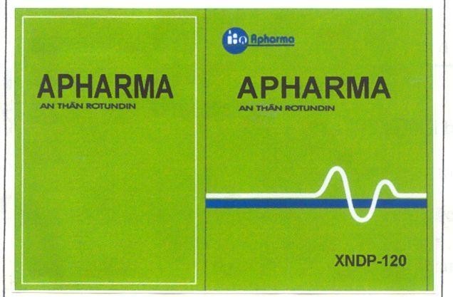 Mẫu nhãn hiệu APHARMA AN THAN ROTUNDIN IIA APHARMA XNDP 120