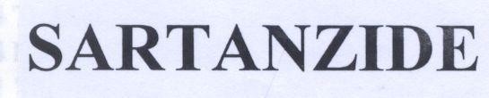 Mẫu nhãn hiệu SARTANZIDE