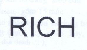 Mẫu nhãn hiệu RICH