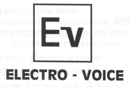 Mẫu nhãn hiệu EV ELECTRO - VOICE