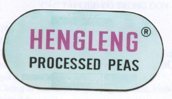 Mẫu nhãn hiệu HENGLENG PROCESSED PEAS