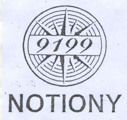 Mẫu nhãn hiệu 9199 NOTIONY