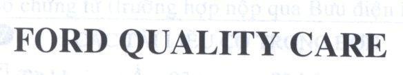 Mẫu nhãn hiệu FORD QUALITY CARE
