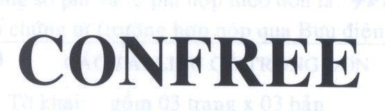Mẫu nhãn hiệu CONFREE