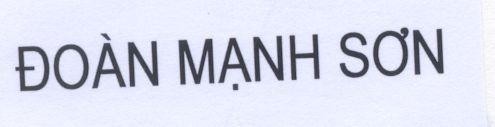Mẫu nhãn hiệu ĐOàN MạNH SƠN