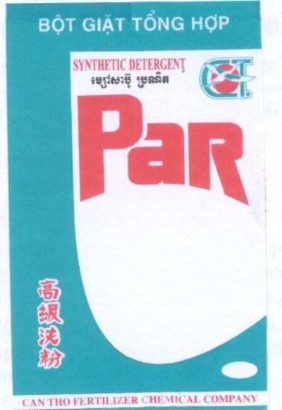Mẫu nhãn hiệu Bột Giặt Tổng Hợp PAR CT SYNTHETIC DETERGENT CAN THO FERTILIZER CHEMICAL COMPANY